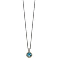 thumbnail image 2 of 14K/Silver Two-Tone Sterling Silver With 14K Swiss Blue Topaz Necklace Made In Thailand qtc357, 2 of 5