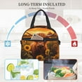 thumbnail image 4 of Uemuo Vintage Sunflower Cow B Printed Lunch Bag Lunch Box Reusable Insulated Lunch Tote Bag, Leakproof Thermal Cooler Sack Food Handbags Case High Capacity, 4 of 5