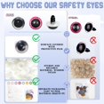 thumbnail image 3 of Ojos de seguridad MUCUNNIA para ganchillo con purpurina, 120 unidades, 18 mm, 3 of 6