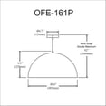 thumbnail image 5 of OFE-161P-MW Dainolite Ofelia - 1 Light Pendant-8 Inches Tall and 16 Inches Wide-Matte White Finish-Matte White Shade Color, 5 of 11