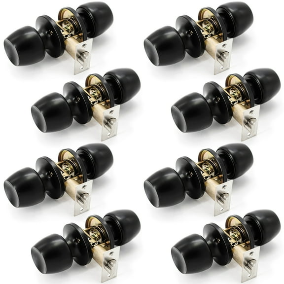 Versa Door Knob Black Passage Door Handle 8 Pack by  Villar Home Designs