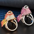 thumbnail image 4 of Anillo de mujer, diamantes de imitación, pez de cristal, moda, Festival, cumpleaños, playa, tienda, escuela, joyería personalizada para mujer Ropa, zapatos y accesorios Miscelánea Plata Talla 6 Jumpingount AP014538-05, 4 of 6