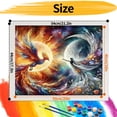 thumbnail image 3 of JYLMOOD DIY Animal Paint by Number for Adults, Easy Painting by Numbers for Gift Home Wall Decor 16x20in without Frame, Colored Canvas - Phoenix, 3 of 6