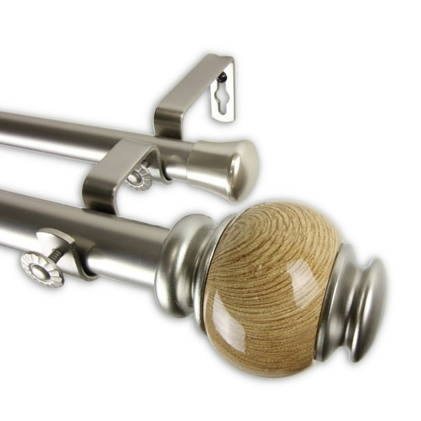 Rod Desyne Marble Double Curtain Rod Walmart Com Walmart Com