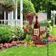 thumbnail image 4 of 1 bandera de jardín de lino y algodón con diseño de castillo, para interior y exterior, decoración colgante para el jardín del hogar, 4 of 4