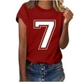 thumbnail image 4 of Men Shirts Short Sleeve Round Neck Pullover Number 7 Varsity Sports Team Jersey 7th Birthday 7 Years T-Shirt &Christmas Tshirts, 4 of 6