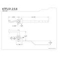 thumbnail image 2 of Kingston Brass KTFL58 Royale Toilet Tank Lever, Brushed Nickel, 2 of 2