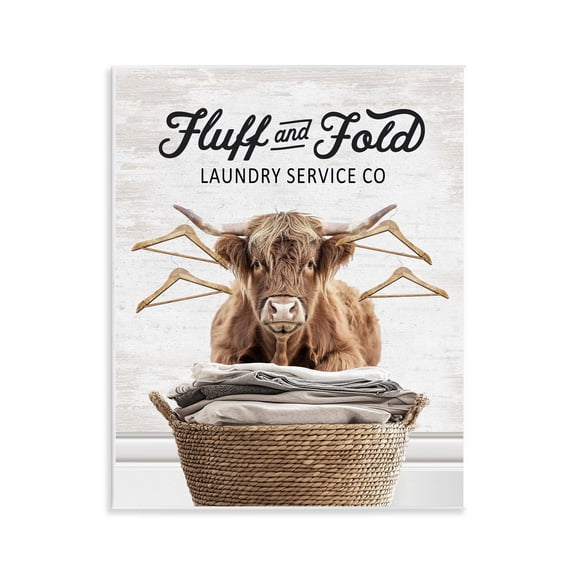 Stupell Industries Vintage Fluff & Fold Cattle Quotes and Sayings Painting Unframed Art Print Wall Art, 11 x 14
