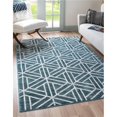 thumbnail image 1 of Unique Loom 3149050 5 x 8 ft. Matrix Trellis Motif Rectangular Rug, Blue, 1 of 5