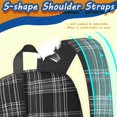 thumbnail image 5 of Black and White Checkered Pattern 17" School Backpacks for Teens,Waterproof Oxford Fabric,S-Shape Padded Straps for School,Travel,Hiking,Camping, 5 of 6