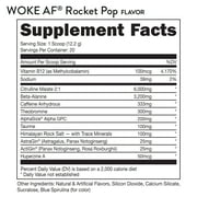 بودرة Woke Af قبل التمرين ، زيادة الطاقة ، Rocket Pop ، 333mg Caffeine ، 20 حصص