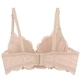 thumbnail image 4 of Feancey Plus Size Lace Underwire Bras for Women Comfort Everyday Brassiere Adjustable Straps Push Up Bra Anti-Sagging Supportive Bras Beige 70B, 4 of 10