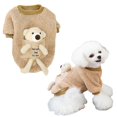thumbnail image 1 of Pet Sweaters, Fleece Clothes with Bear, Dog Clothes Winter Warm Puppy Sweaters Boys Girls Tiny Cat Outfits(Brown), 1 of 5