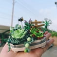 MEIEST Mini Building Blocks Watering Pot Bonsai Plant Model Set,Particle Flower Succulent Botanical Collection Building Building Mattoni giocattolo,Decorazione domestica