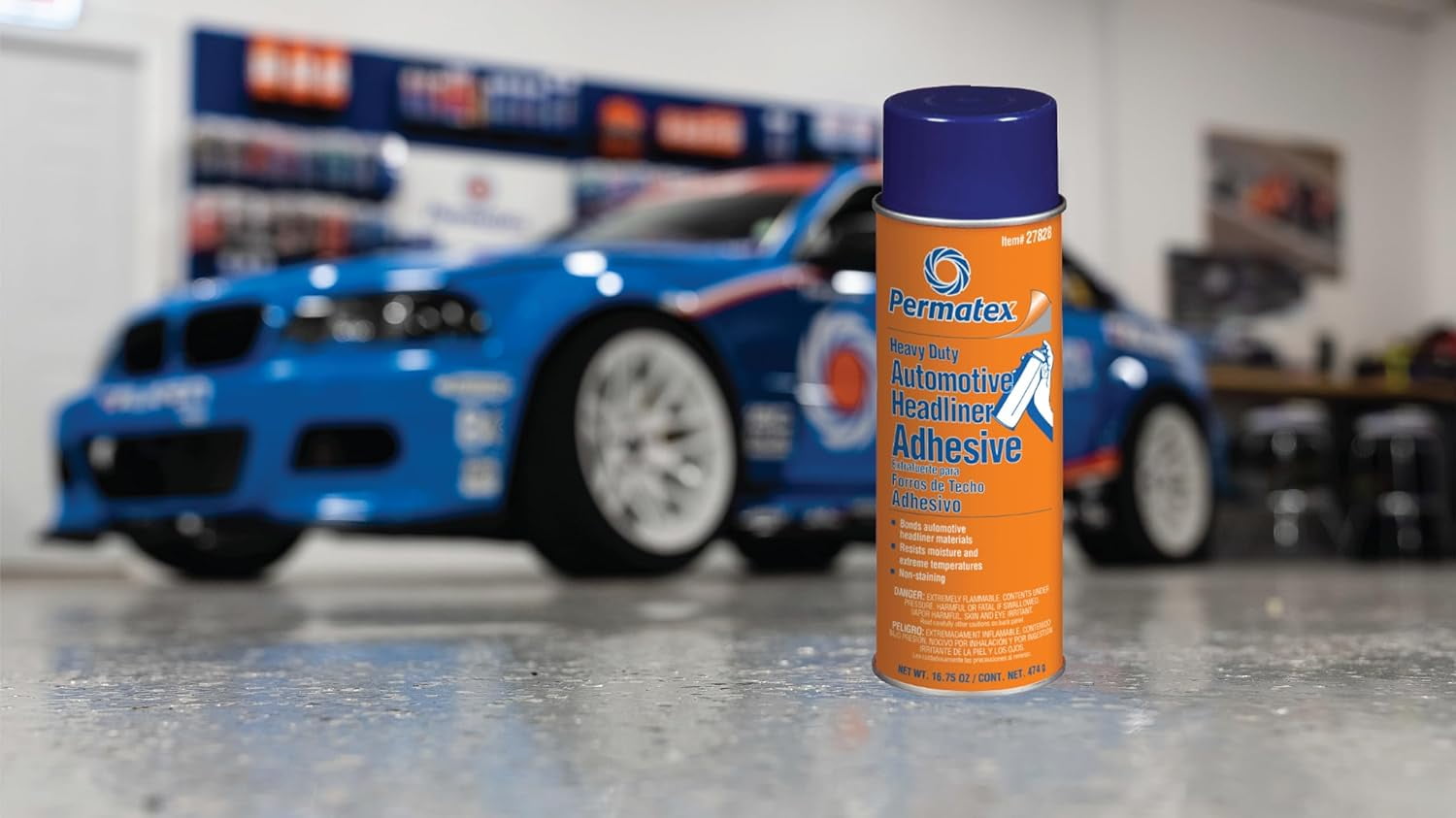 (6 pack) Permatex Body Shop Heavy Duty Headliner & Carpet Adhesive 16.75 oz New - 27828