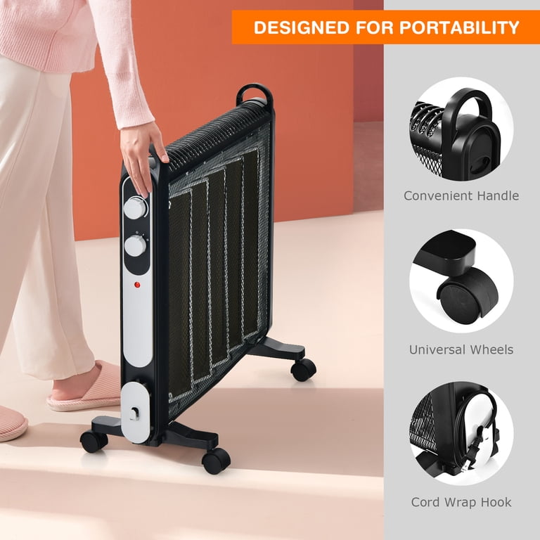 Gymax 1500W Mica Heater Portable Electric Space Heater w/ Overheat  Protection - Walmart.com