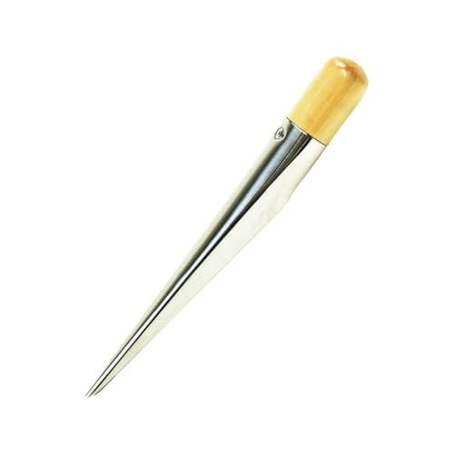 MARINE CITY Wooden Handle 304 Grade Stainless Steel Splicing FID Spike with Sanded Smooth Beech Wood Handle for Ropes  Marines  Hardware Accessories  Ships Large