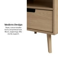 thumbnail image 5 of Walker Edison Mid-Century Modern 1-Drawer Angle-Leg Nightstand, 2 Pack, Black, 5 of 8