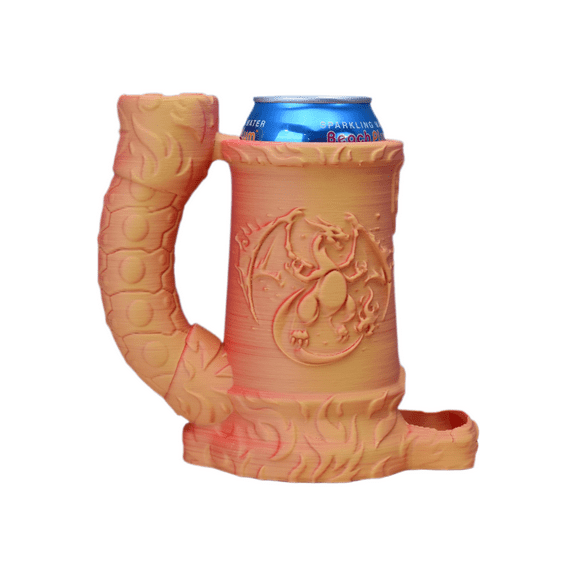 Charizard Dice Tower with Built in Can Cozy, Fire Dragon Dice Tower with Can Cozy & Storage - DND Dice Tower - Tabletop RPG Dice Organizer - Dice Tower for Beer