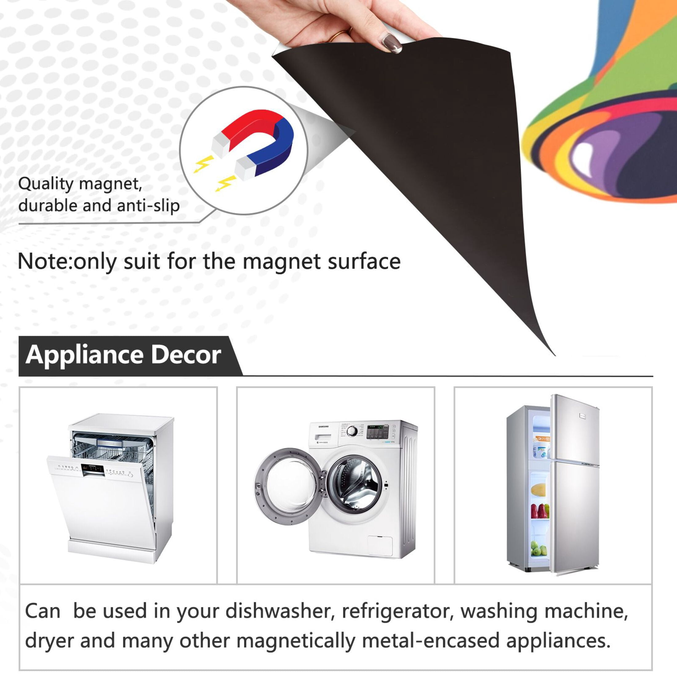 Dishwasher Magnetic Sticker 23x26 Inch Refrigerator Magnetic Sticker Washing Machine Magnetic Sticker Kitchen Panel Magnetic Sticker Home Decor Cute Cartoon Frog