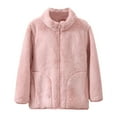 thumbnail image 2 of lkfuzj Boys Girls Plus Plush Coat Toddler Long Sleeve Winter Solid Zippered Coat Jacket Thicken Outerwear Youth Boy(3-16 Years) - Pink, 2 of 8