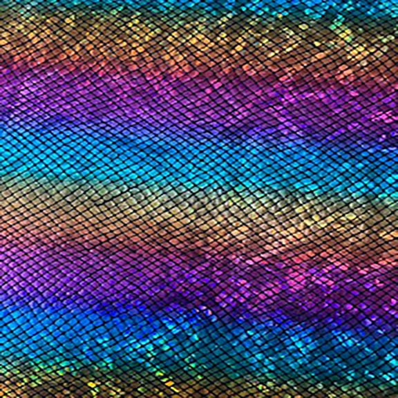 Spandex Palace Holographic Diamond Stretch Nylon Spandex Fabric, Sewing & Craft Fabric