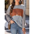 thumbnail image 3 of Blusa Dokotoo para mujer, manga larga, casual, holgada, gris, 3 of 8