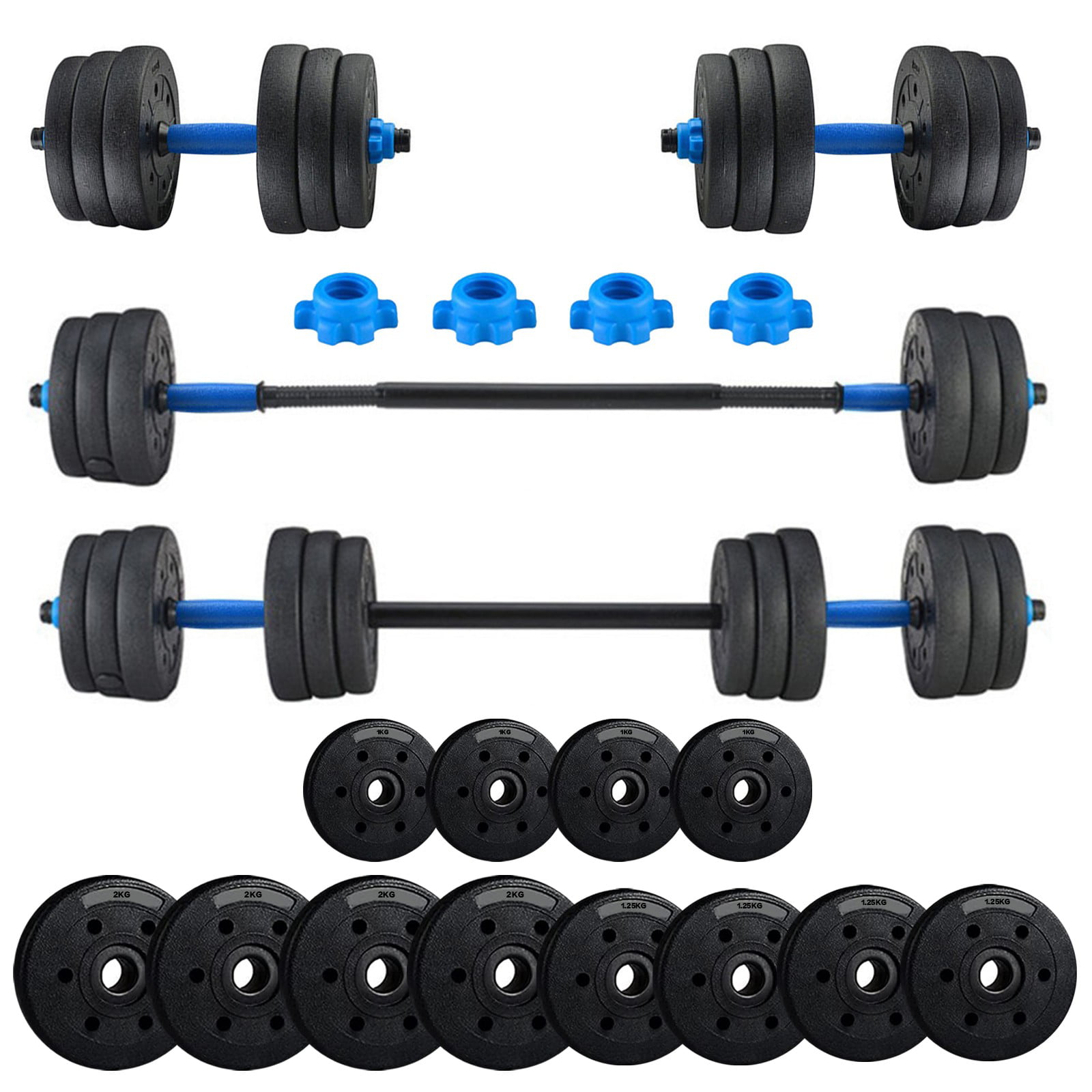 Barbell Set For Weight Lifting Training 20KG Adjustable Cast Iron Dumbbell 