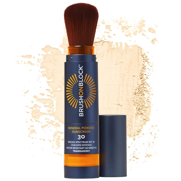 Brocha solar en polvo mineral On Block SPF 30 con niacinamida