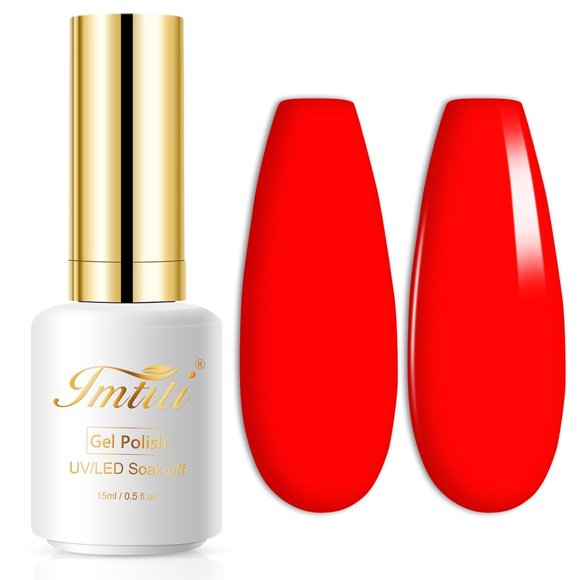 Esmalte de uñas en gel Imtiti Neon Red 15 ml Soak Off Manicure