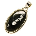 thumbnail image 2 of Pinolith Jasper Pendant 1 3/4" (925 Sterling Silver)  - Handmade Boho Vintage Jewelry PD757393, 2 of 2