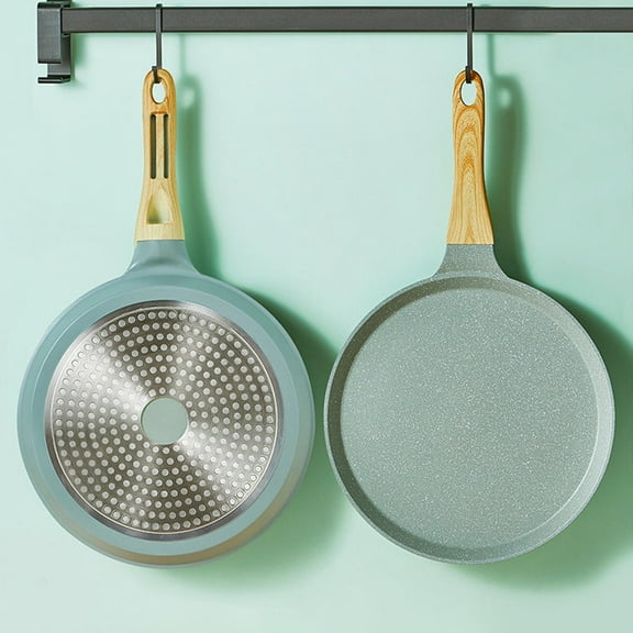 PTOOTP Green Nonstick Frying Pan Aluminum Alloy with Medical Stone Coating, , Cookware for Healthy Cooking