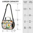 thumbnail image 4 of FORMRS Student Lunch Bag Insulated Reusable Cooler Box with Zipper Pockets, Retro Yellow Floral, 4 of 9