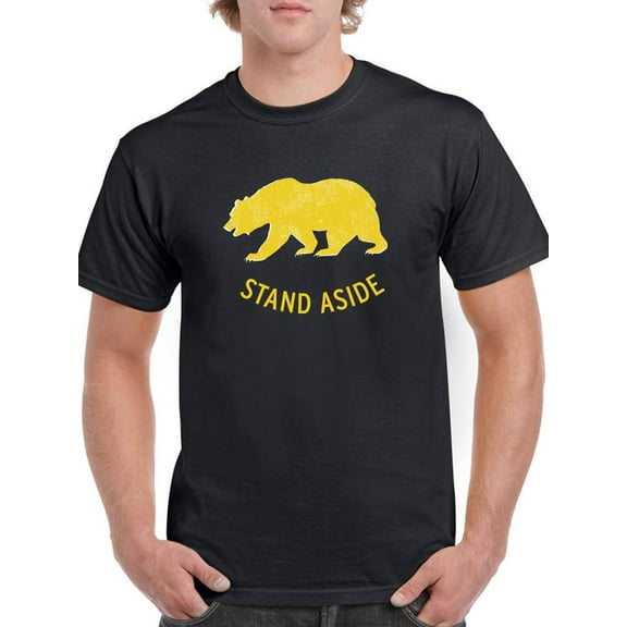 Bear Silhouette, Stand Aside T-Shirt Men -Smartprints Designs, Male Small