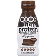 CoCo Libre Protein Chocolate Coconut Water, 11 fl oz, (Pack of 12)