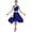 Royal Blue, variant on iixpin Women Praise Dance Dress Church Worship Dancewear Color Block Printed Irregular Flowy Skirt Mime Costume Yellow XXL
