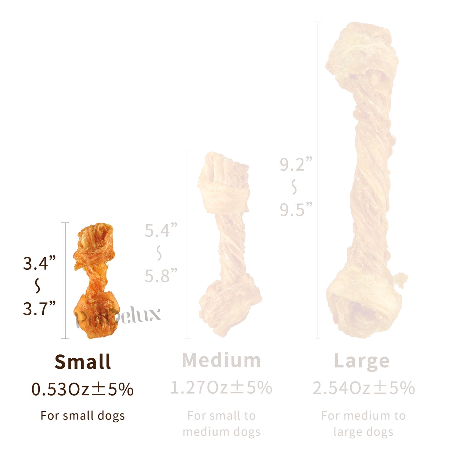 iPaw Turkey Tendon for Dogs, Hypoallergenic, All Natural Human Grade Puppy Chew, Dog Treats for Signature Series, Rawhide Alternative, 10 Units/Bag Bone (Small)
