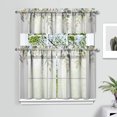 thumbnail image 2 of Watercolor Plant Leaves1(1) Kitchen Curtain Valance 3 Piece Home Curtains and Valance Set Curtain Sink Window Decor Window Treatment Tier 27.5x36 Length, 2 of 6