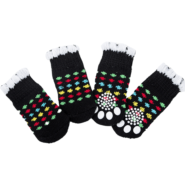 Calcetines antideslizantes para perros para pisos de madera, protección de patas de mascotas para patas lesionadas, uso en interiores