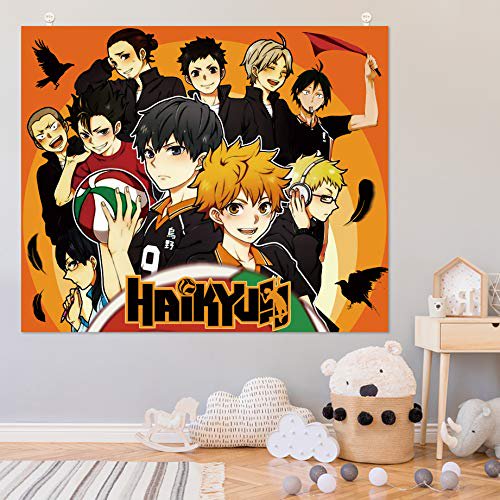 Haooryx Haikyuu Photography Backdrop Anime Teens Kids Party Supplies Room Wall Hanging Decoration Photo Background Theme Birthday Party Decorations Photoshoot Fabric Banner 4 92 5 90 Ft Walmart Com