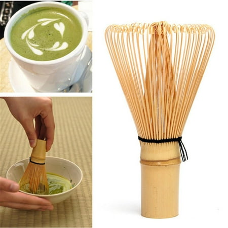 Sustainable Bamboo Media (Bamboo Whisk Chasen for Matcha Tea Preparation Traditional Matcha Whisk Made from Durable and Sustainable Golden)