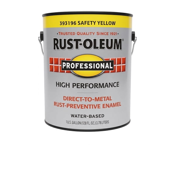1 gal. High Performance Protective Enamel Gloss Safety Yello Water-Based Interior/Exterior Paint (Case of 2)