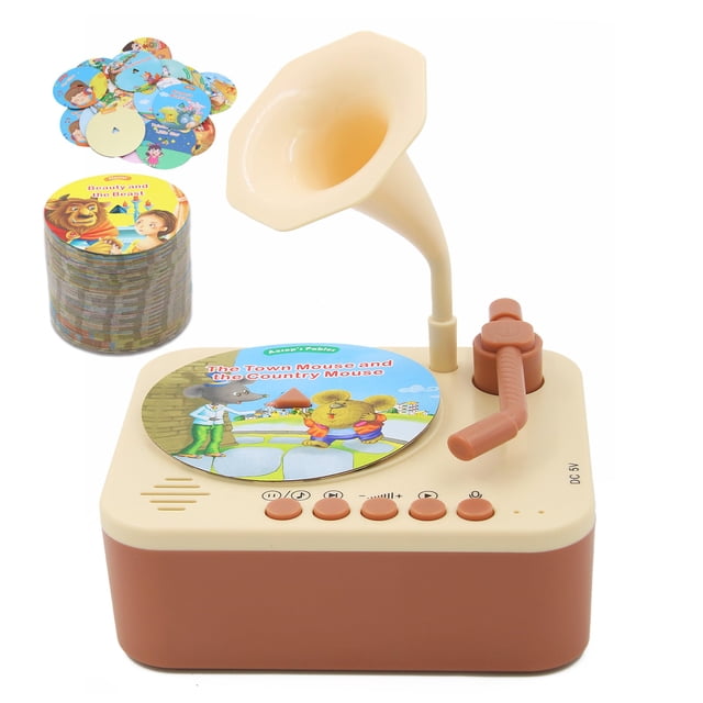 Tocadiscos infantil Ghousetec con 99 tarjetas educativas