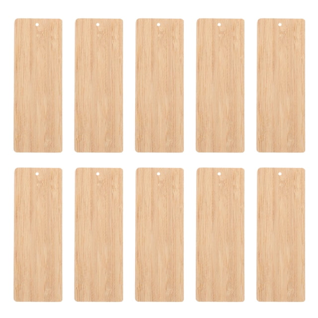 MasteelfCA 10pcs Blank Bamboo Bookmark DIY Bamboo Blank Bookmark DIY Craft Decoration