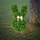 thumbnail image 5 of Planta Falsa Pascua Bonsai Artificial Boxwood Rabbit Topiary (D), 5 of 9