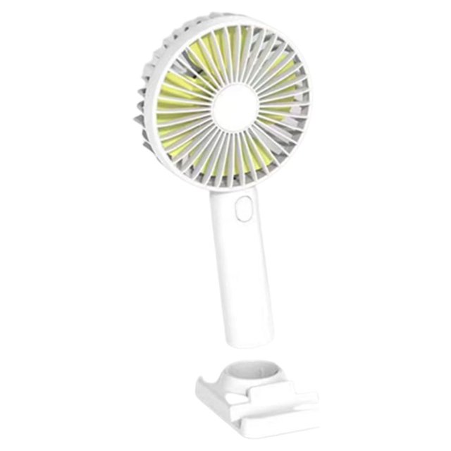 Monstrate Mini ventilador de refrigeración portátil de verano, enfriador de aire portátil ajustable para clima cálido, soporte para teléfono Accesorios para electrodomésticos Blanco