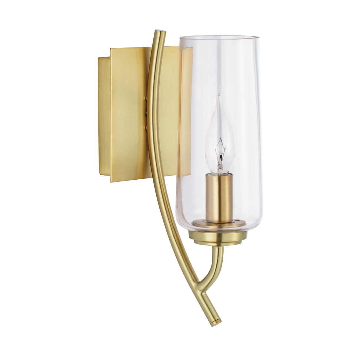 Satin Nickel And Satin Opal Glass Goblet Wall Sconce 6" x 5" 