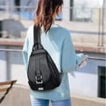 thumbnail image 2 of Women's PU Leather Backpack - Waterproof Anti-theft - Black, 2 of 4