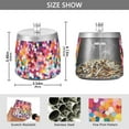 thumbnail image 2 of Yayeee Ashtray with Lid for Cigarette Smokeless Stainless Steel Home Ash Holder, Black Colorful Circles, 2 of 7