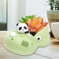 thumbnail image 1 of Maceta decorativa portátil multiusos para flores de dibujos animados, jarrón único, maceta para el hogar, jardín, ventana, decoración de oficina Panda, 1 of 8